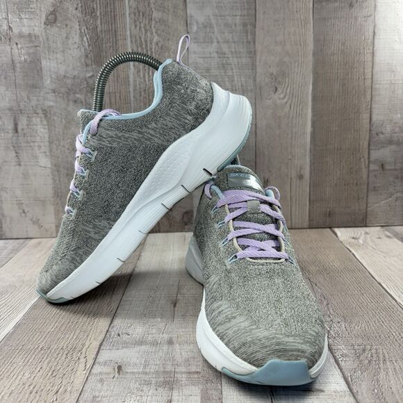 Skechers GO WALK Arch Fit 2.0 Womens Size 7 Running Shoes Sneakers Charcoal Gray - Picture 2 of 12